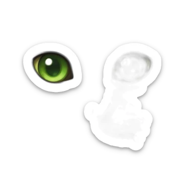 british shorthair cat with green eyes sticker