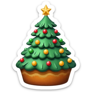 cake that looks like christmas tree sticker