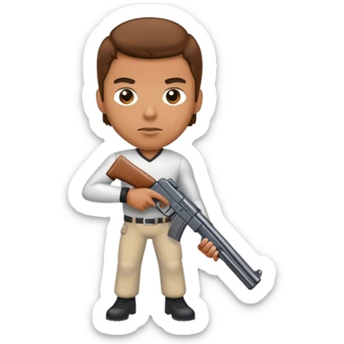 Quarterback with gun sticker