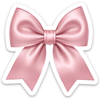 Cute soft pink bow  sticker