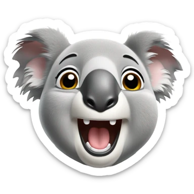 Koala laughing hard sticker