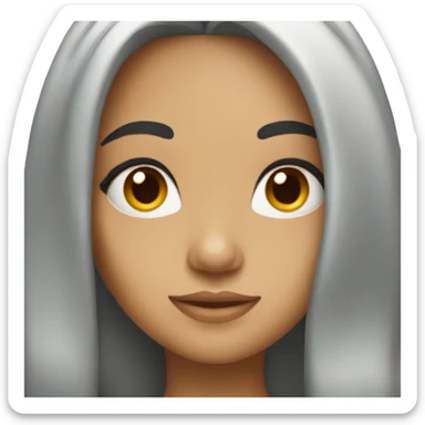 beautiful Hispanic girl with black hair  sticker