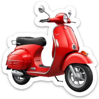vespa roja sticker