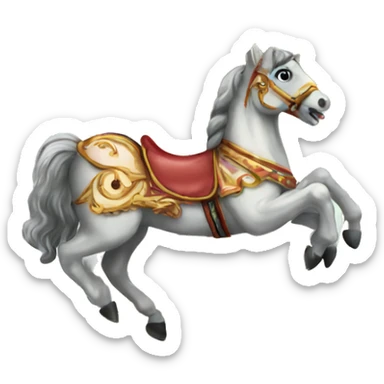 vintage carousel horse sticker