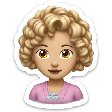 Conejita con lazo sticker