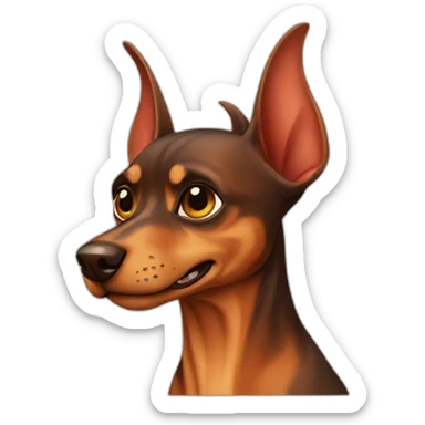 pinscher as a dragon sticker
