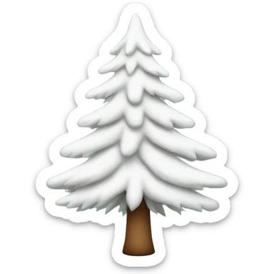  actual white fir christmas tree isolated.  sticker
