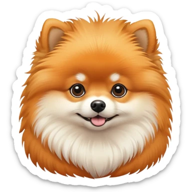 Fluffy Pomeranian  sticker
