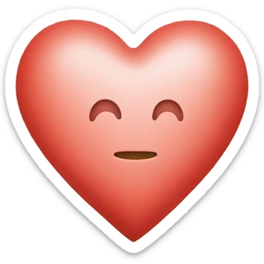 light red heart sticker