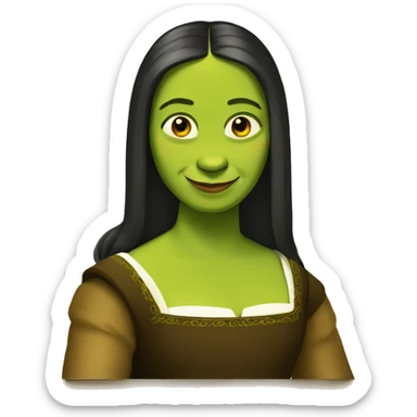  Shrek as mona lisa sticker