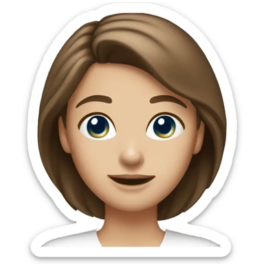 woman florist with blue eyes brown hair sticker