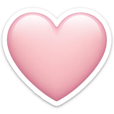 light pink heart sticker