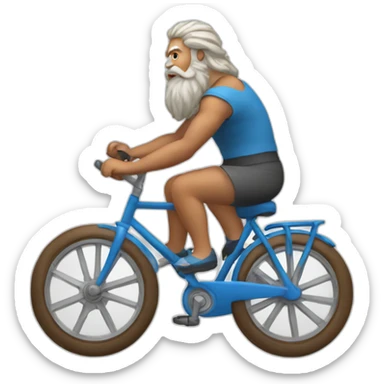Zeus on a bicycle sticker