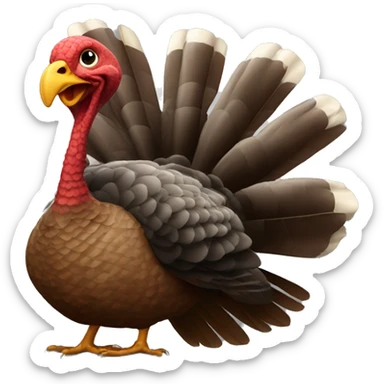 turkey plays the big bass sticker