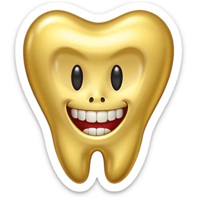 gold tooth no face sticker