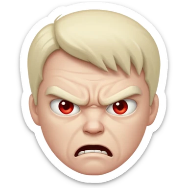 Angy humen  also looking sad whail also looking super mad sticker