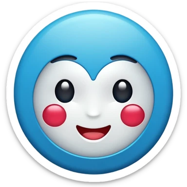 Emoji de verificación azul de tik tok pero que no salga la puntita de la verificación de la tilde que salga todo redondo  sticker