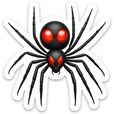 Tiny black widow sticker