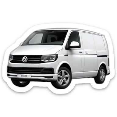 Volkswagen transporter t6.1 white top black bottom sticker