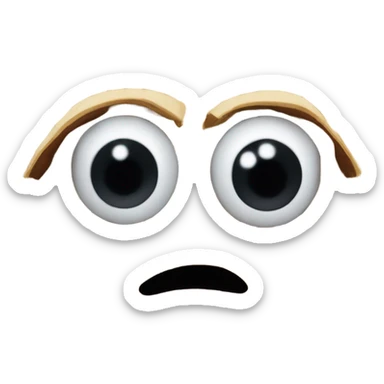 Cartoon Eyes kept open with matchsticks  sticker