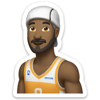  roux en tenue de basket sticker