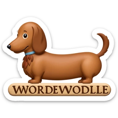 wordle (new york times) wiener sticker
