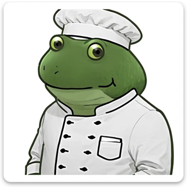 bufo in a chef coat sticker