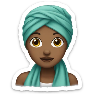 Girl wear a head scarf  sticker