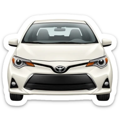 white toyota corolla sticker