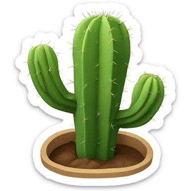 Cactus avec une tête de mort sticker