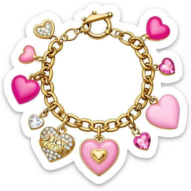 Juicy Couture charm bracelet sticker