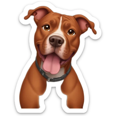 Clifford the big red pit bull sticker