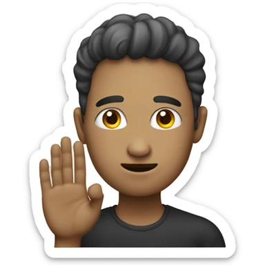 sighig with a hand o the head sticker