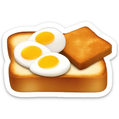 kaya toast and half boiled eggs sticker