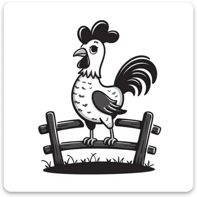 Rooster sticker