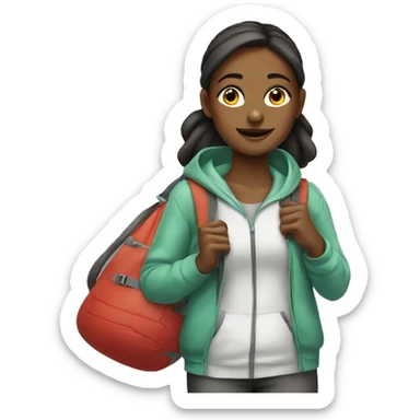 clean girl sports bag sticker