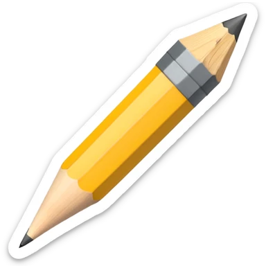 Emoji pencil writing sticker