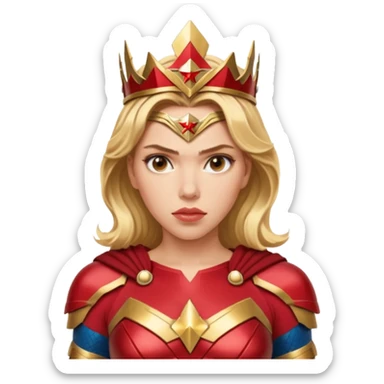 Scarlett Johansson as a wonder woman sticker
