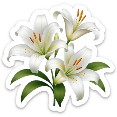 emoji of lilles flowers sticker