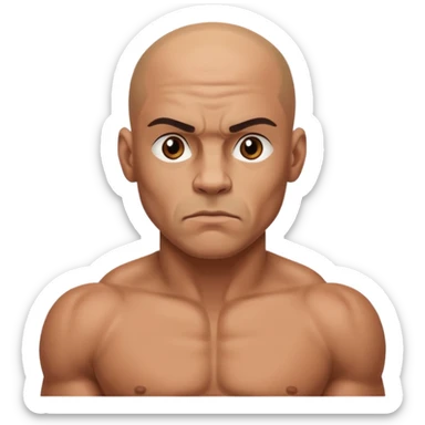  a boxer, balb head sticker