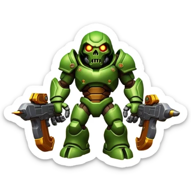 3D, cinematic ultra detailed 32k HD Doom srhoom in pvz 1, brought to life with stunning visual details, each lash, eye, and hair is shown in stunning detail, rich textures, visually rich, so lifelike that it feels like it could leap off the page at any moment sticker