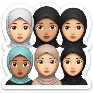 hijab women sticker