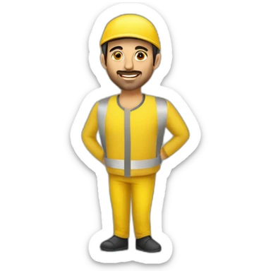 Armenian men in yellow clothing in public trasnport sticker