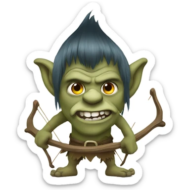 Troll with a bow sticker