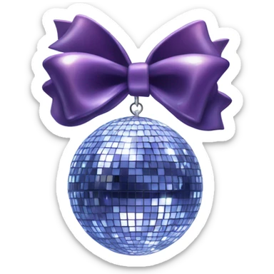 Bow disco ball sticker