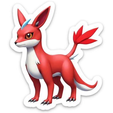  Cute Shiny Exotic Colorful Guilmon-Latias-Koraidon-Umbreon-Fakémon-hybrid-creature (full body)  sticker