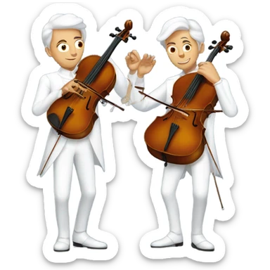 2Cellos in white sticker