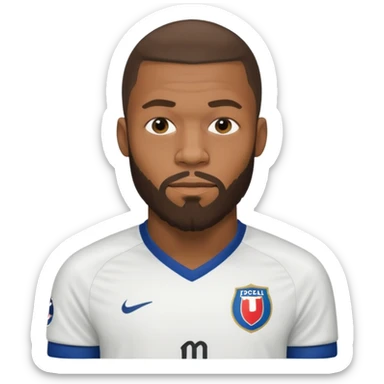 Mbappé dans une longue barbe  sticker