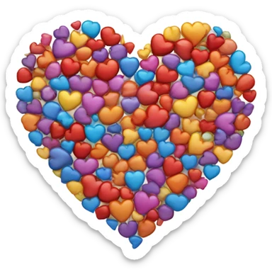 Plain Heart of all colours  sticker