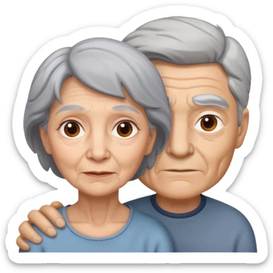 lo mismo que estas haciendo solo coloca alado de la abuela un hombre joven  sticker